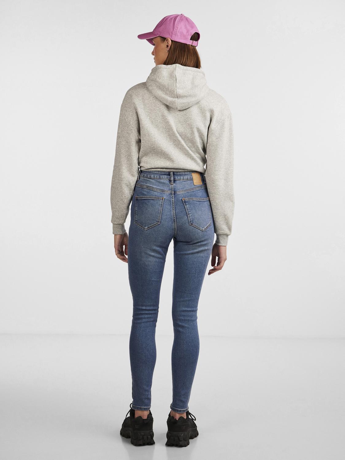 PCDANA Highwaist Jeans - Medium Blue Denim